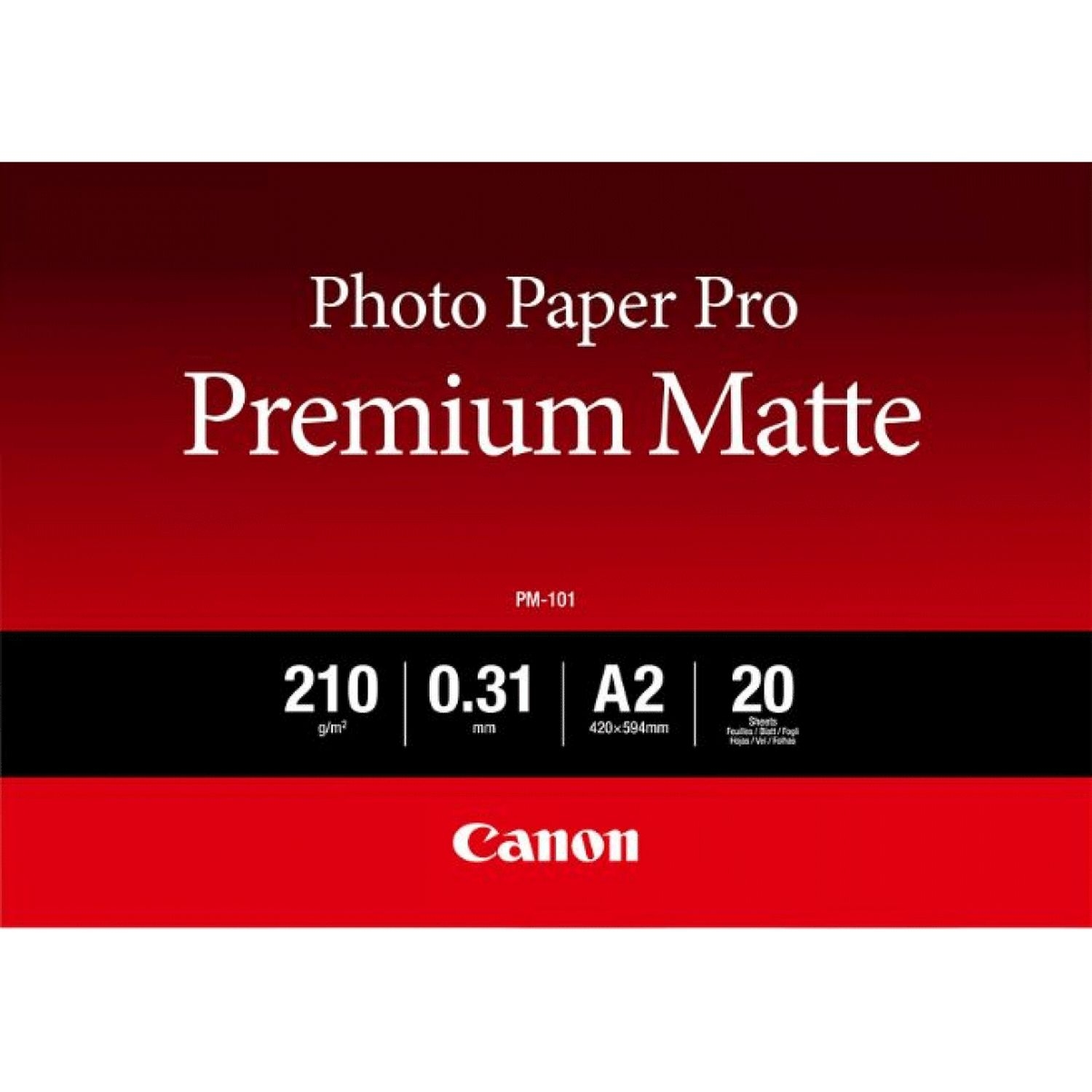 Original Canon Pro Premium PM-101 A2 Matte Photo Paper - 20 Sheets (8657B017)