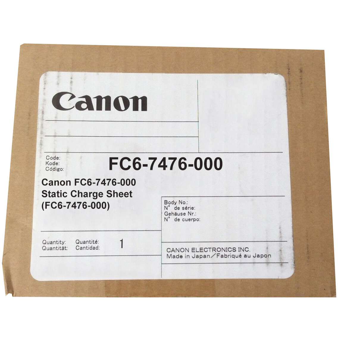 Original Canon FC6-7476-000 Static Charge Sheet (FC6-7476-000)