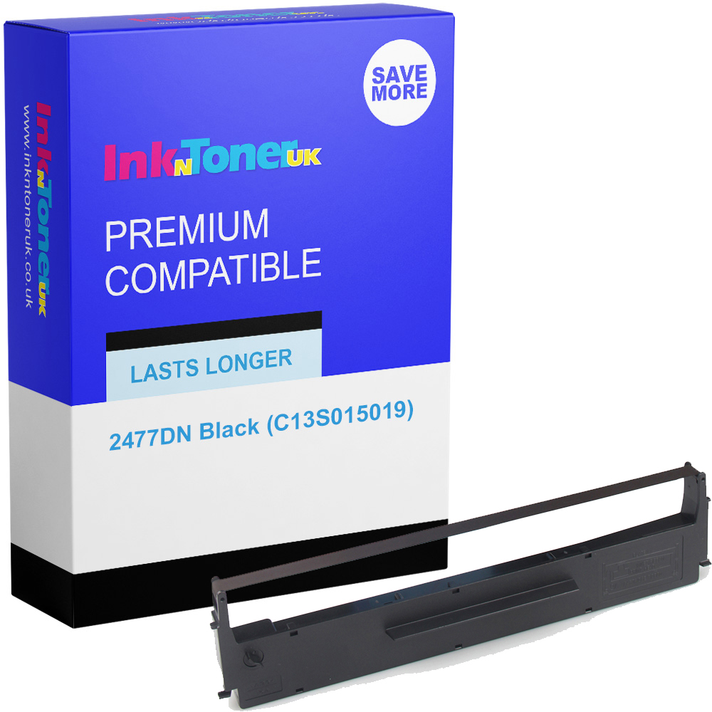 Premium Compatible Epson 2477DN Black Nylon Ribbon (C13S015019)
