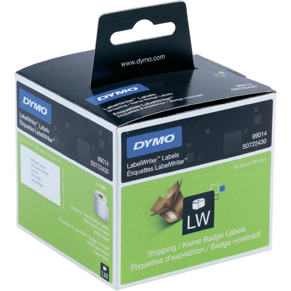 Original Dymo 99014 White 101mm x 54mm Shipping / Name Badge Label Tape - 220 Labels (S0722430)