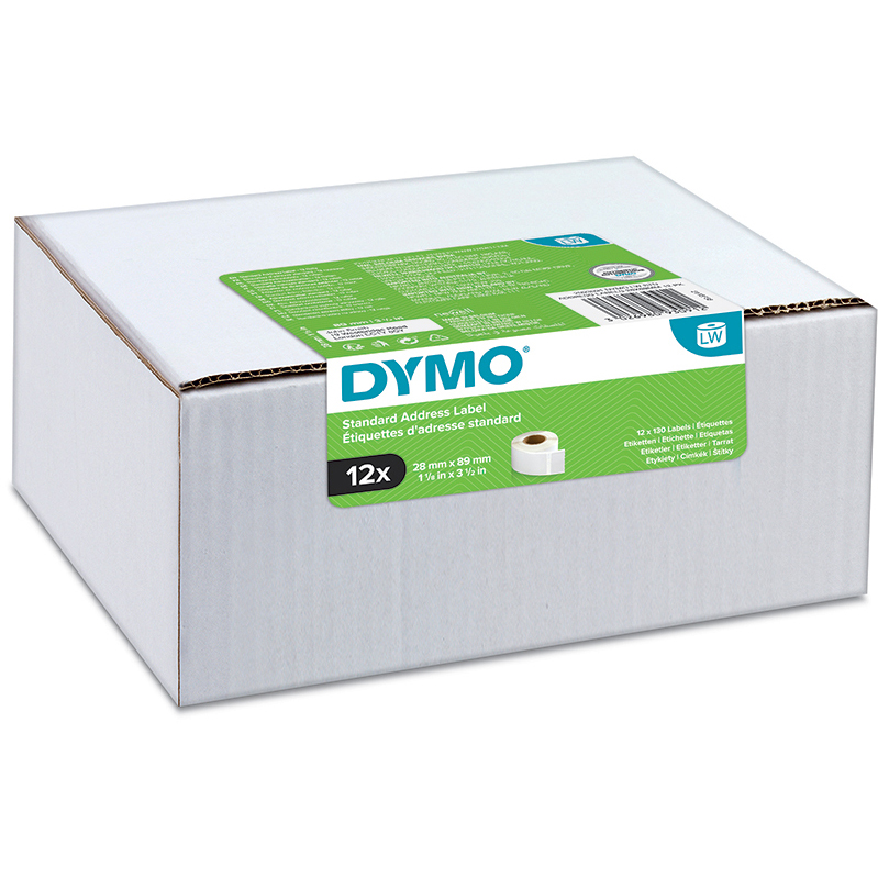 Original Dymo 99010 28 x 89mm Standard Address Labels 12 Pack (2093091)