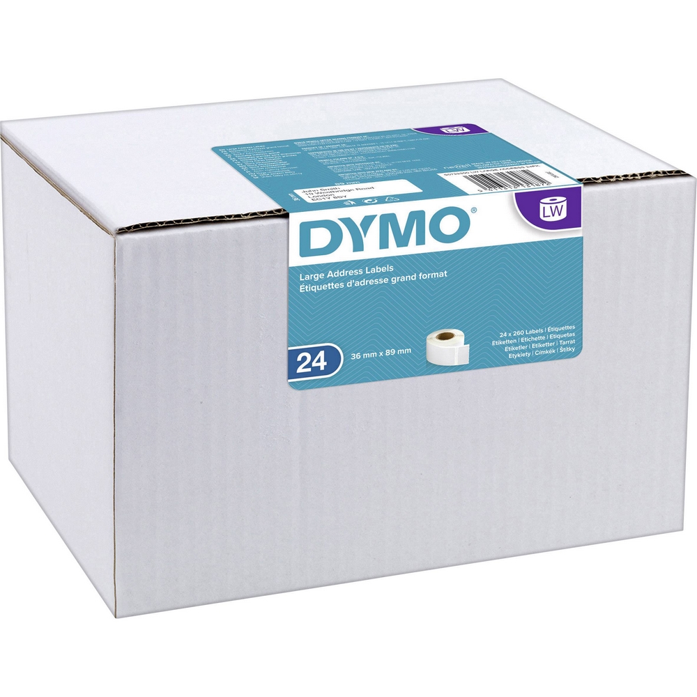 Original Dymo 99012 36 x 89mm Large Address Labels 24 Pack (S0722390)