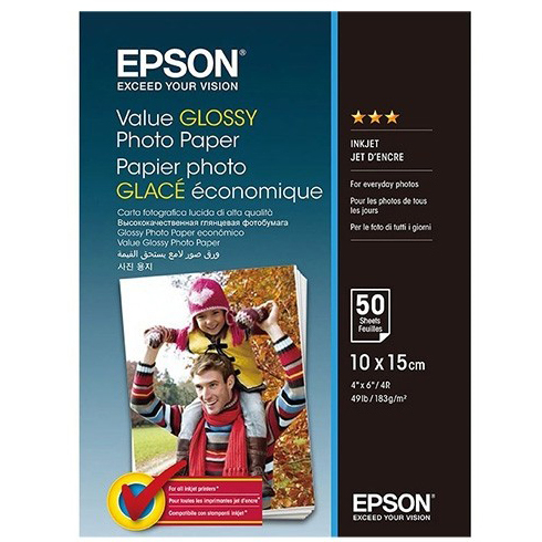 Original Epson S400038 183gsm 10 x 15 Glossy Photo Paper - 50 sheets (C13S400038)