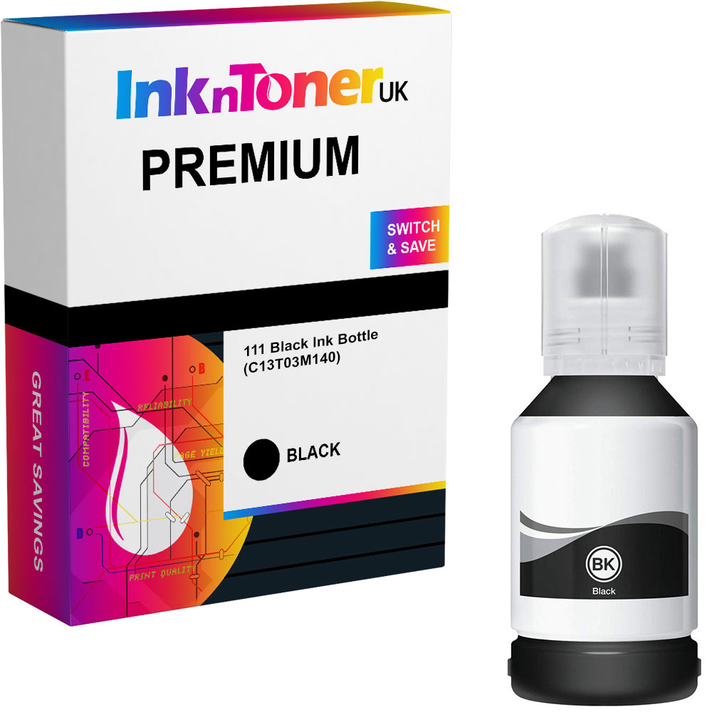 Premium Compatible Epson 111 Black Ink Bottle (C13T03M140)