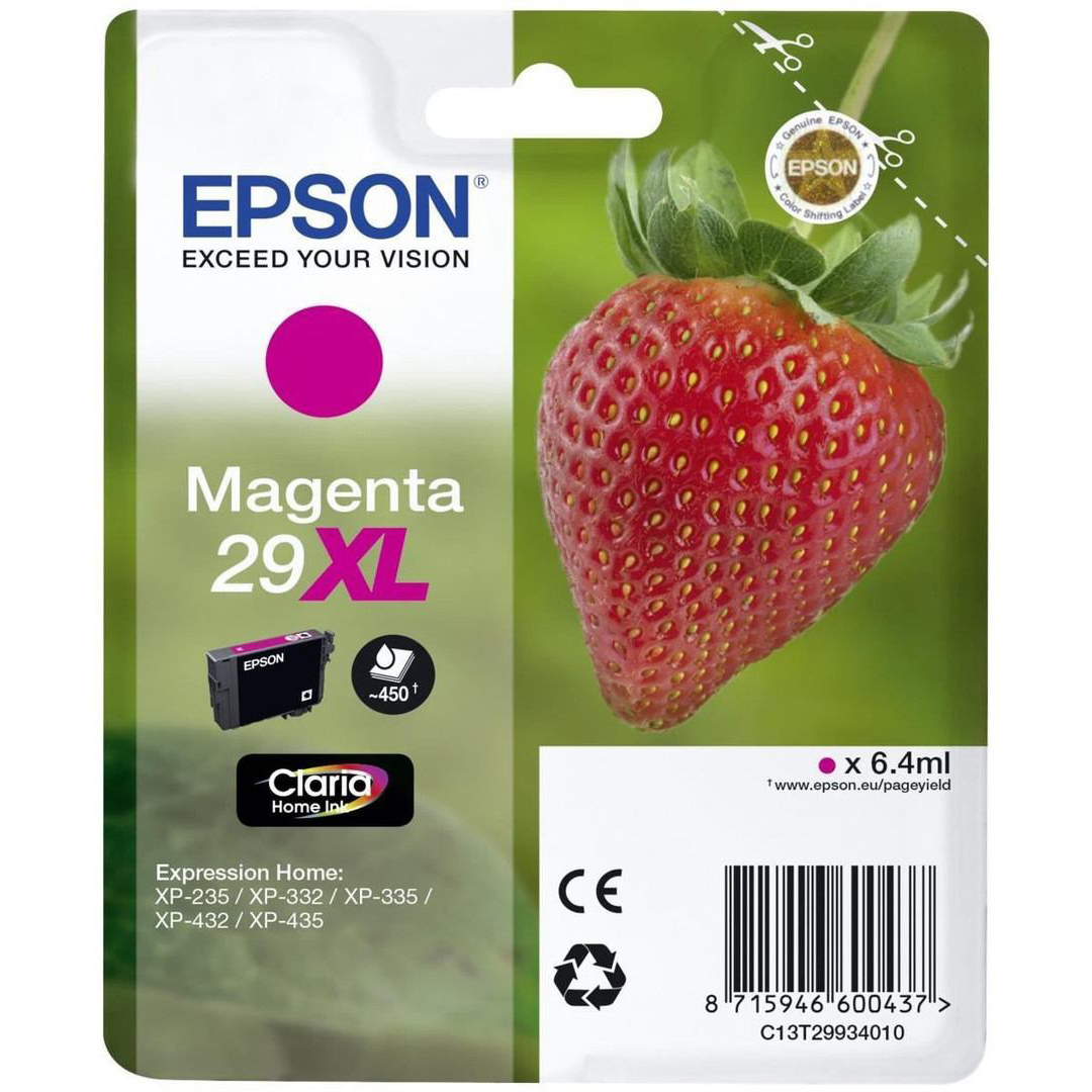 Original Epson 29XL Magenta High Capacity Ink Cartridge (C13T29934012) T2993 Strawberry