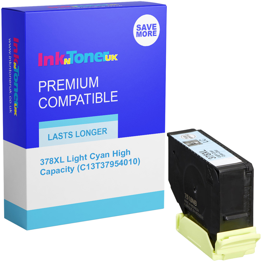 Premium Compatible Epson 378XL Light Cyan High Capacity Ink Cartridge (C13T37954010) T3795 Squirrel