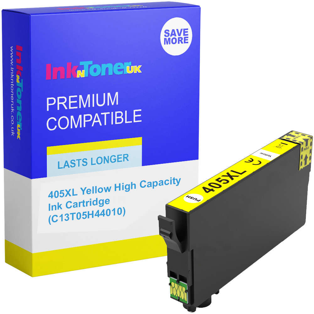 Premium Compatible Epson 405XL Yellow High Capacity Ink Cartridge (C13T05H44010) T05H4 Suitcase