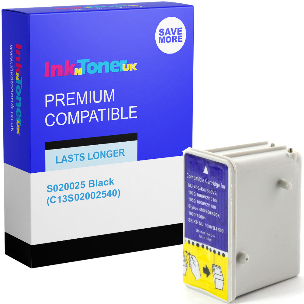 Premium Compatible Epson S020025 Black Ink Cartridge (C13S02002540)