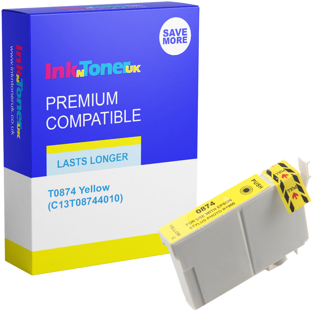 Premium Compatible Epson T0874 Yellow Ink Cartridge (C13T08744010) Flamingo
