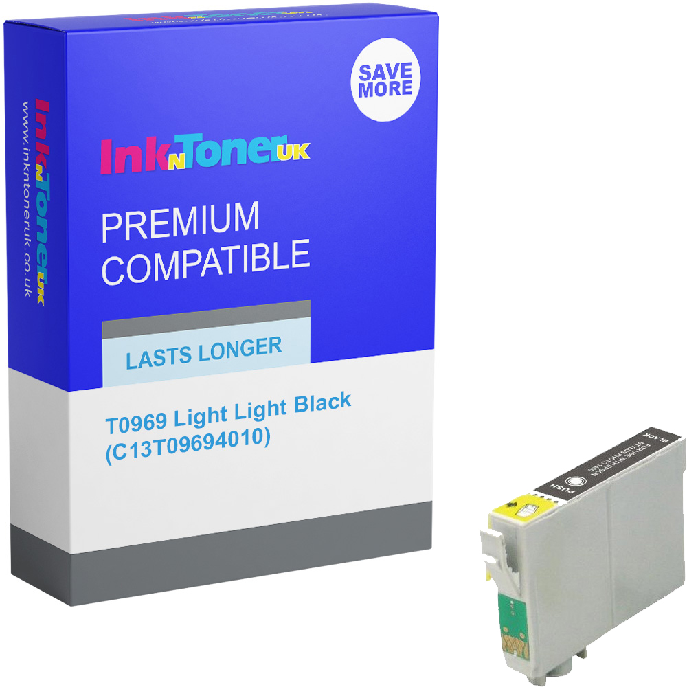 Premium Compatible Epson T0969 Light Light Black Ink Cartridge (C13T09694010) Rhino