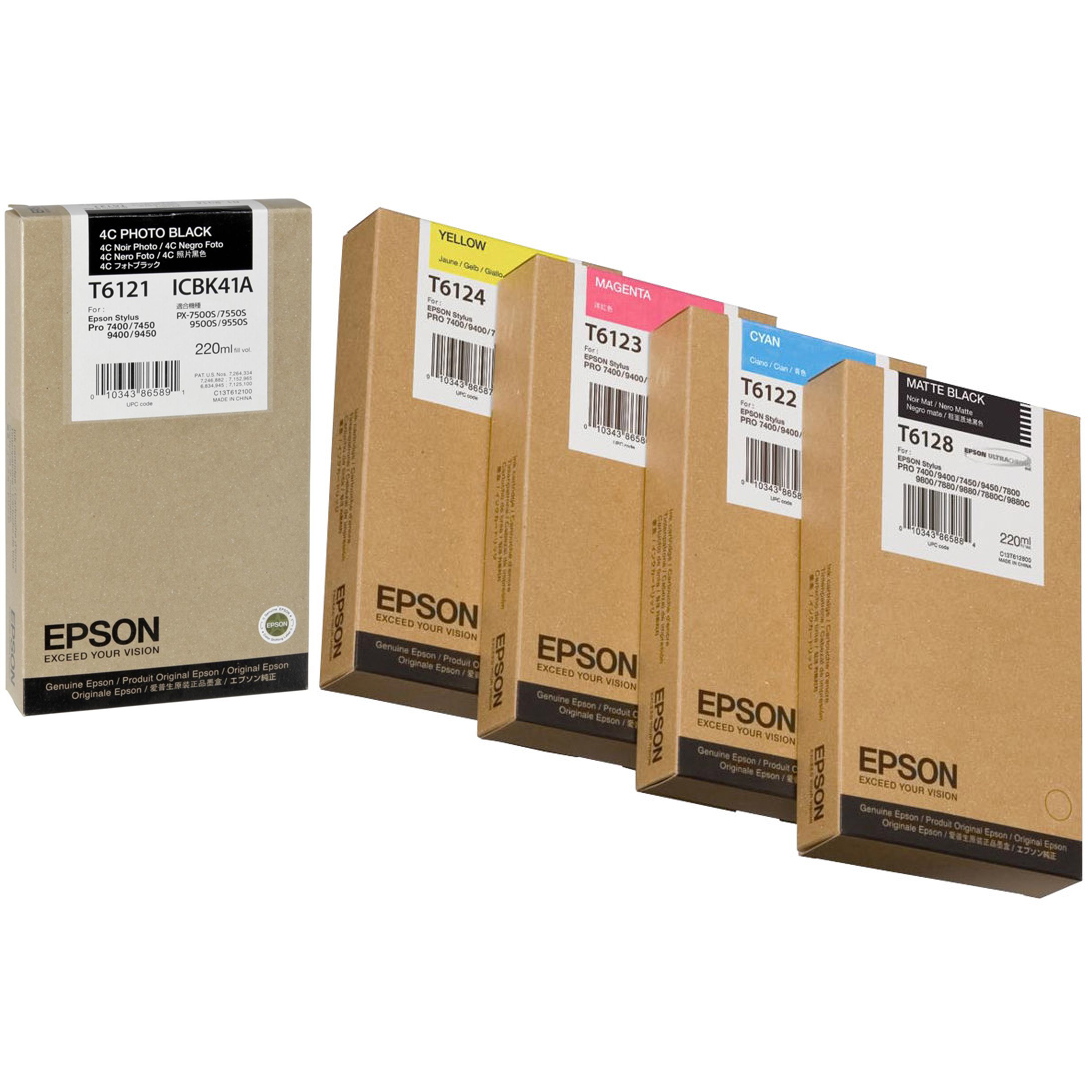 Original Epson T612 C, M, Y, PBK, MBK Multipack High Capacity Ink Cartridges (T6121 / T6128 / T6122 / T6123 / T6124)