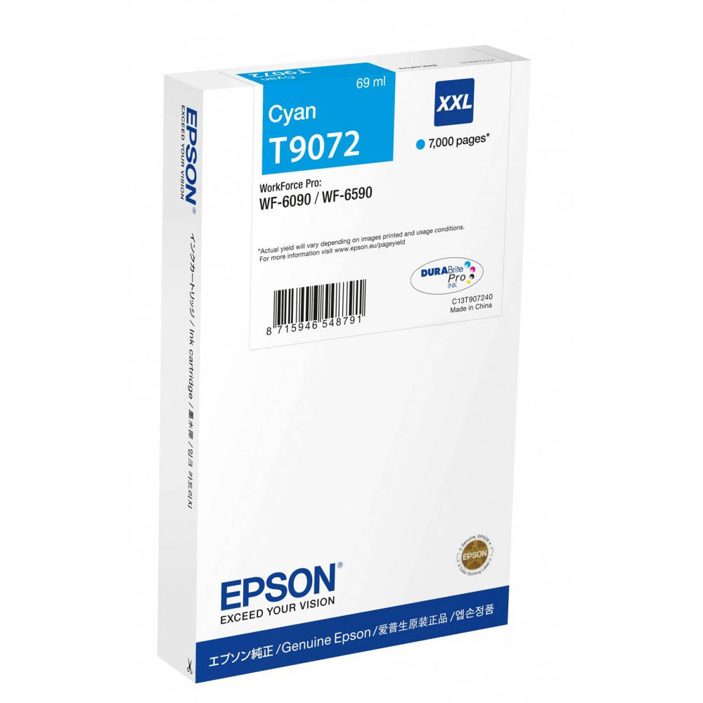 Original Epson T9072XXL Cyan Extra High Capacity Ink Cartridge (C13T907240)