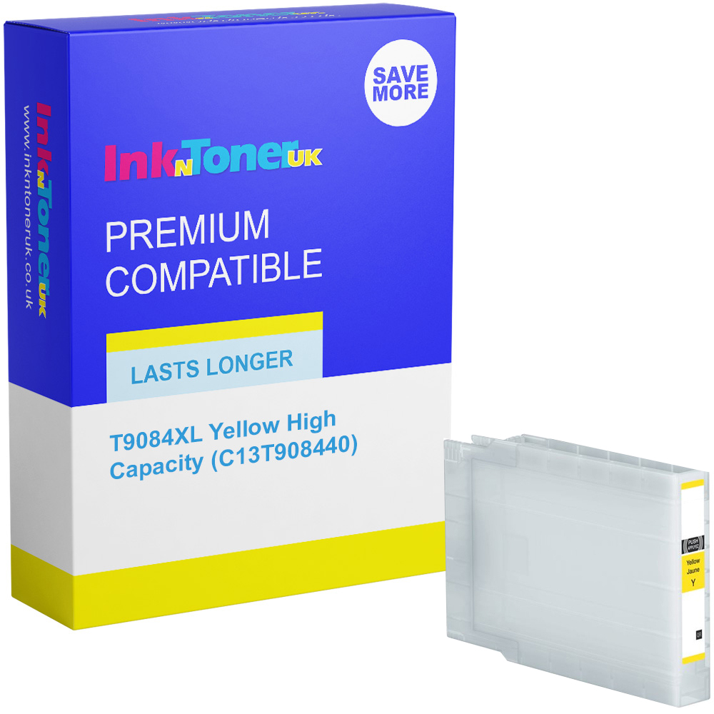 Premium Compatible Epson T9084XL Yellow High Capacity Ink Cartridge (C13T908440)