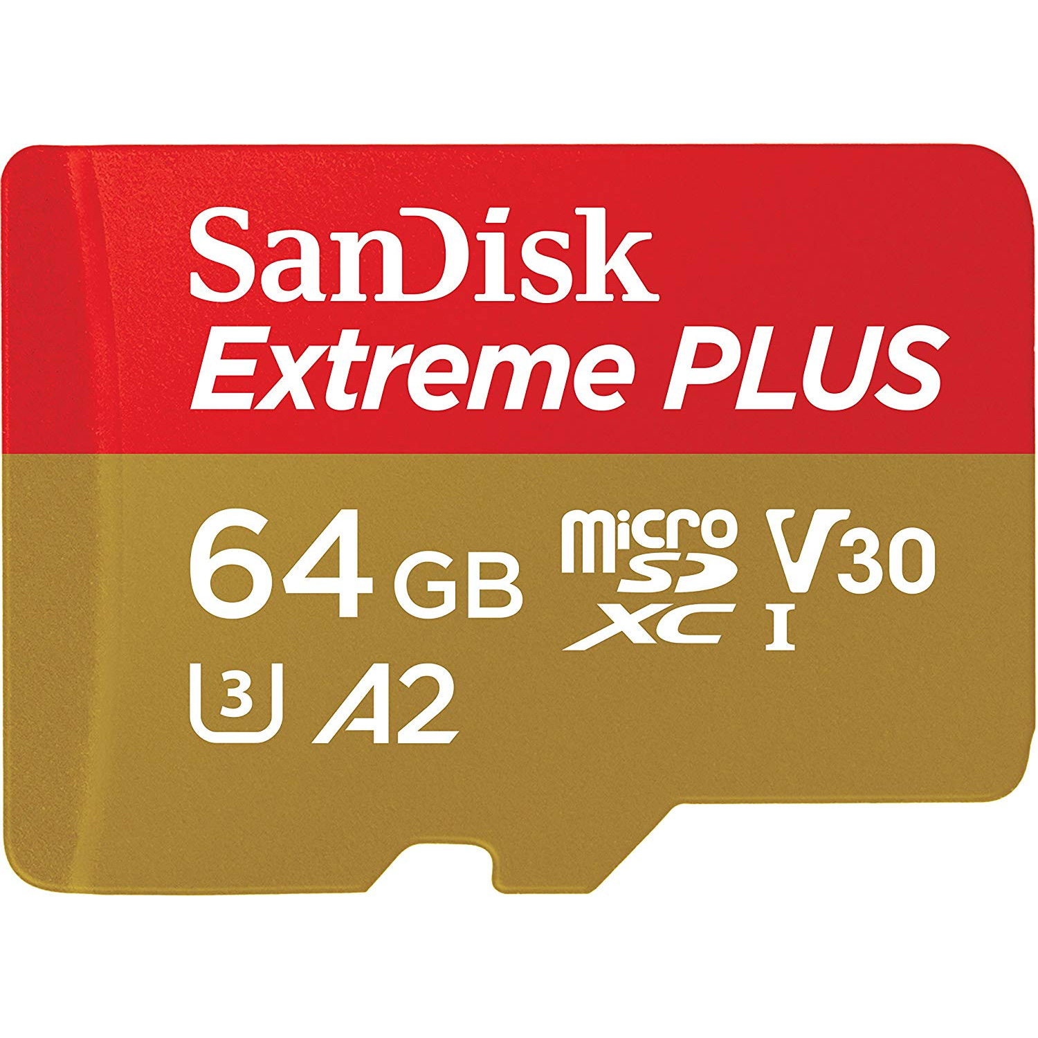 Original SanDisk Extreme Plus 64GB MicroSDXC Memory Card (SDSQXBZ-064G-GN6MA)