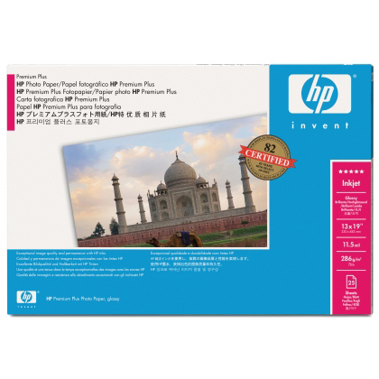 Original HP 286gsm 13in x 19in A3+ Premium Gloss Photo Paper - 25 sheets (Q5486A)