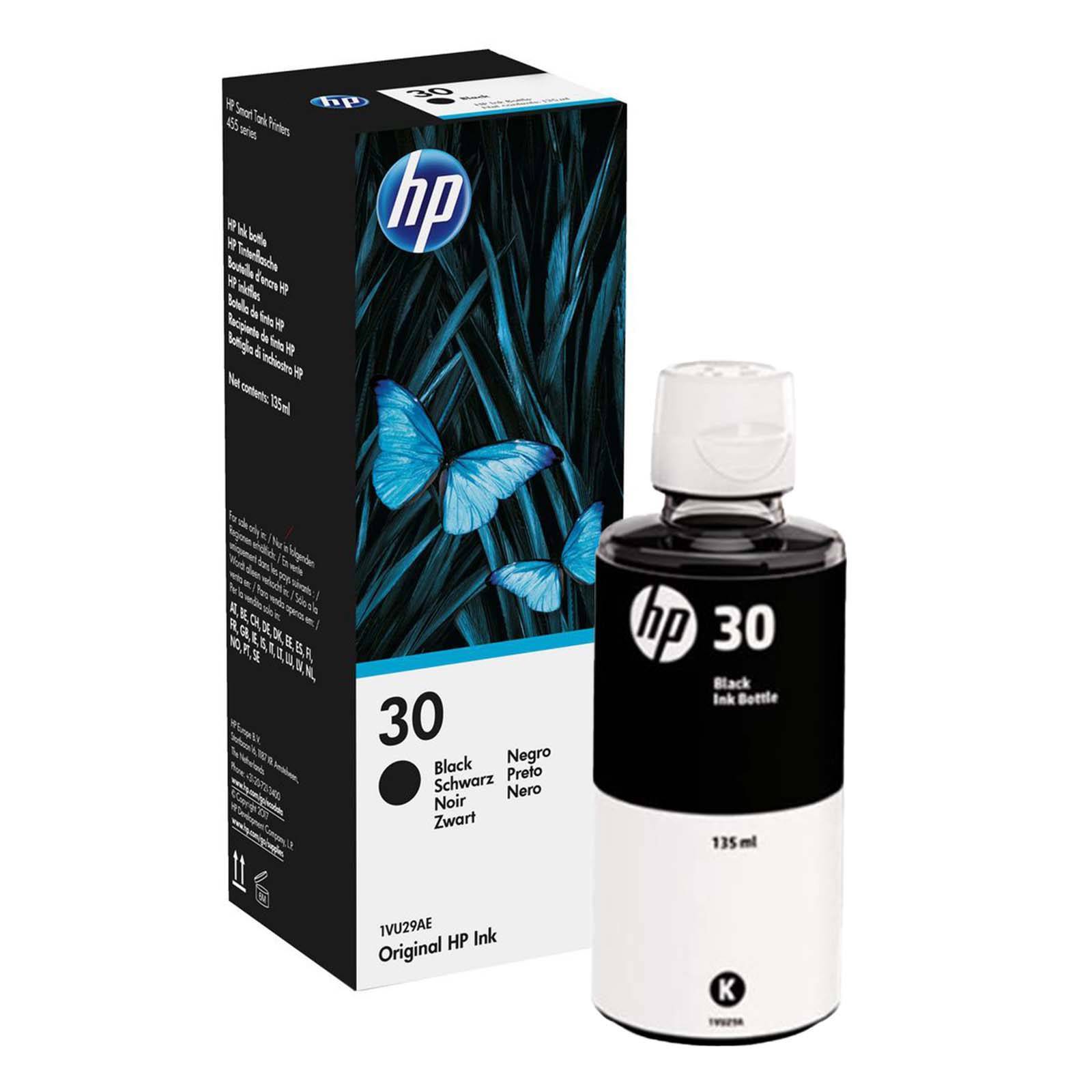Original HP 30 Black Ink Bottle (1VU29AE)