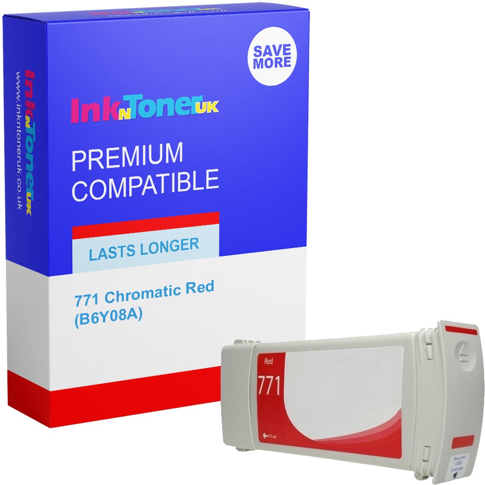 Premium Remanufactured HP 771 Chromatic Red Ink Cartridge (B6Y08A)