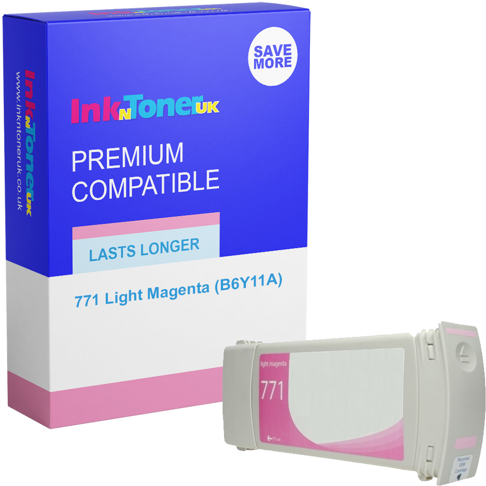 Premium Remanufactured HP 771 Light Magenta Ink Cartridge (B6Y11A)
