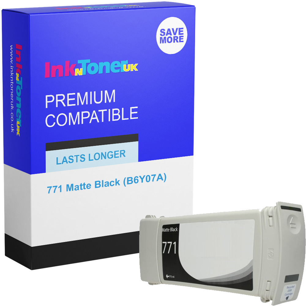 Premium Remanufactured HP 771 Matte Black Ink Cartridge (B6Y07A)
