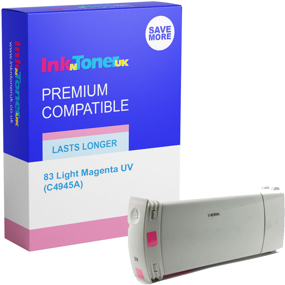 Premium Remanufactured HP 83 Light Magenta UV Ink Cartridge (C4945A)
