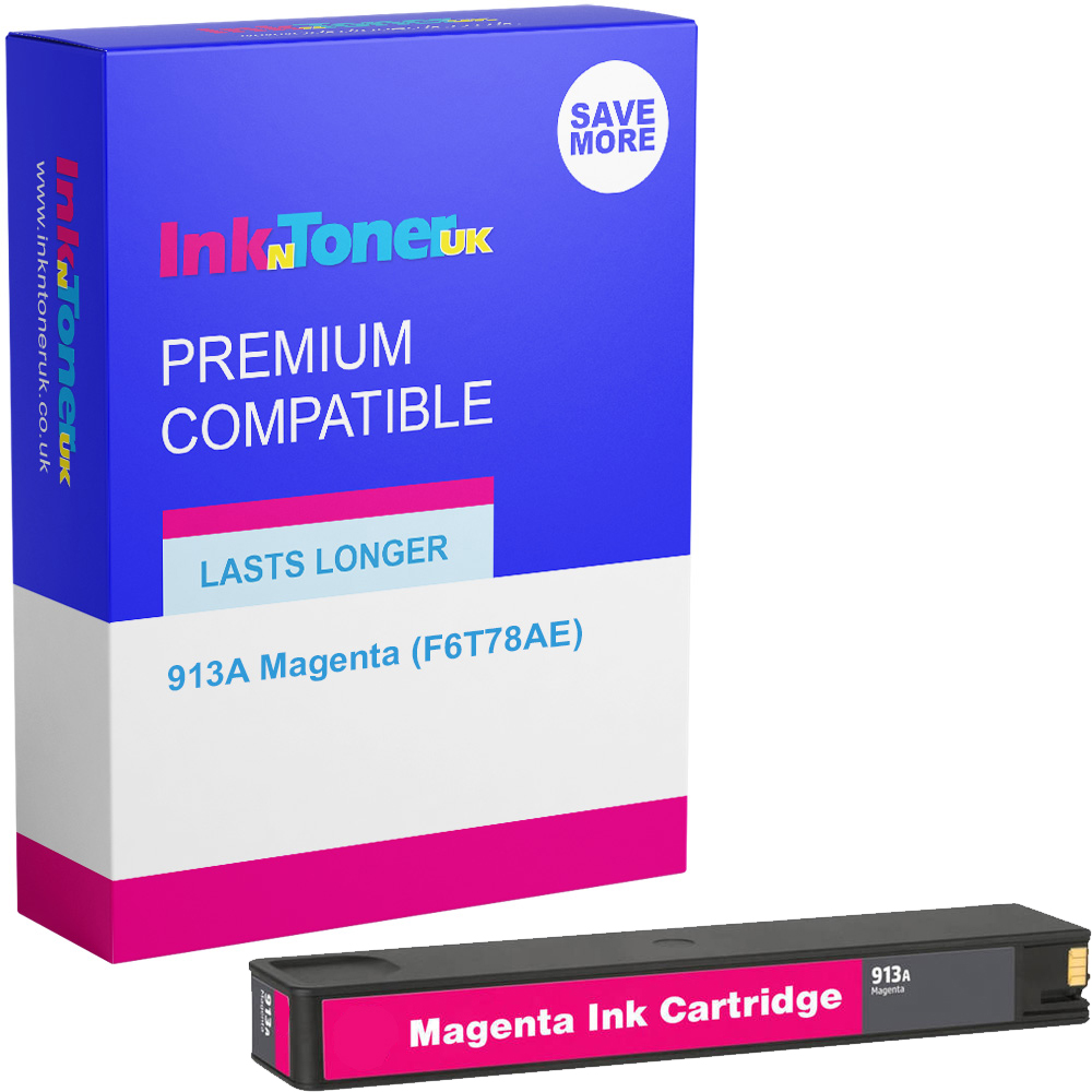 Premium Remanufactured HP 913A Magenta Ink Cartridge (F6T78AE)