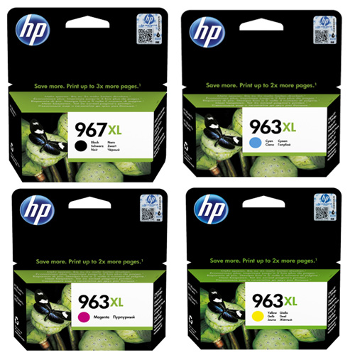 Original HP 967XL / 963XL CMYK Multipack Extra High Capacity Ink Cartridges (3JA31AE/ 3JA27AE/ 3JA28AE/ 3JA29AE)