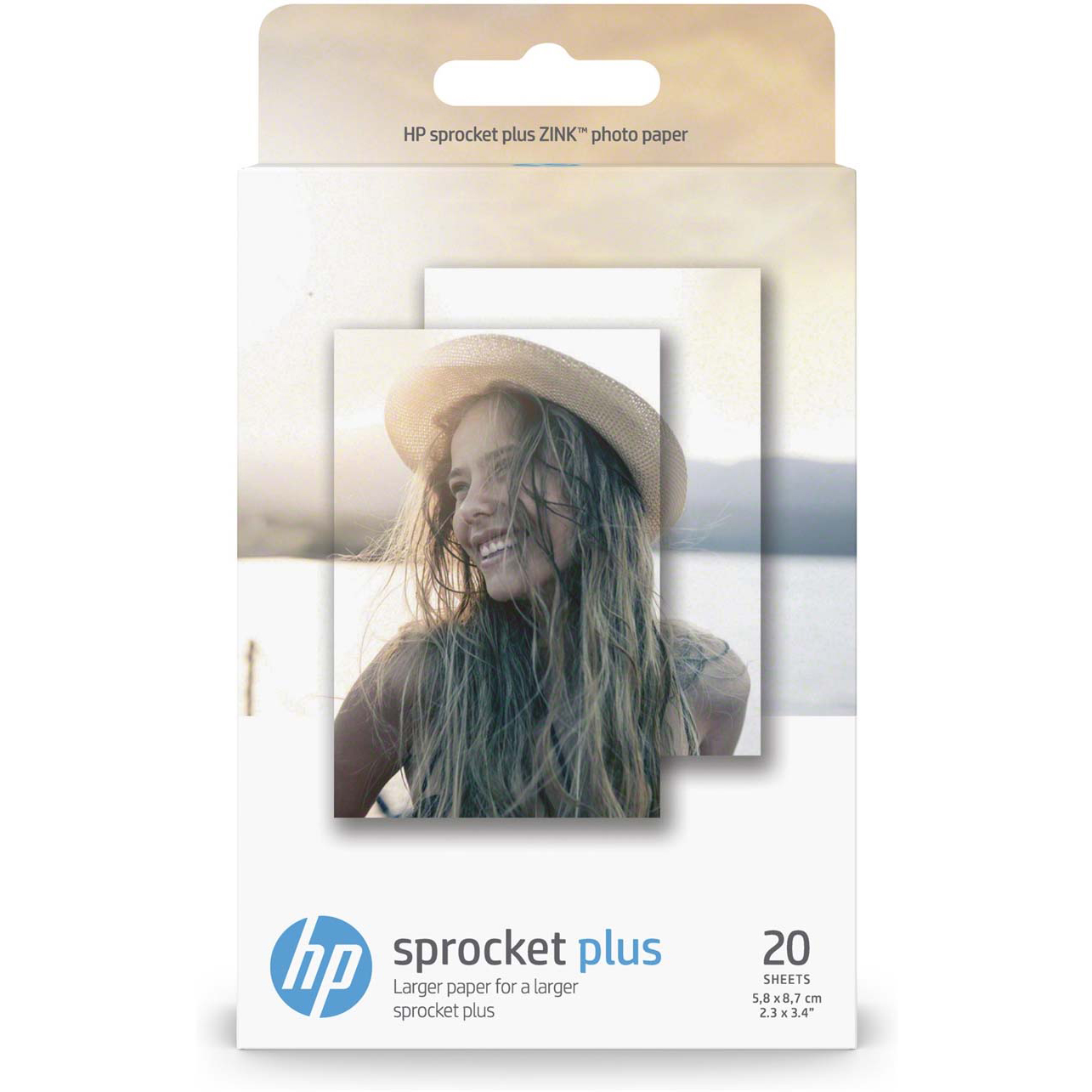 Original HP ZINK Sticky-Backed 5.8 x 8.7cm / 2.3 x 3.4inch Photo Paper - 20 Sheets (2LY72A)