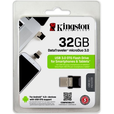 Original Kingston Technology 32GB USB 3.0 Micro Duo Memory Card (DTDUO3/32GB)