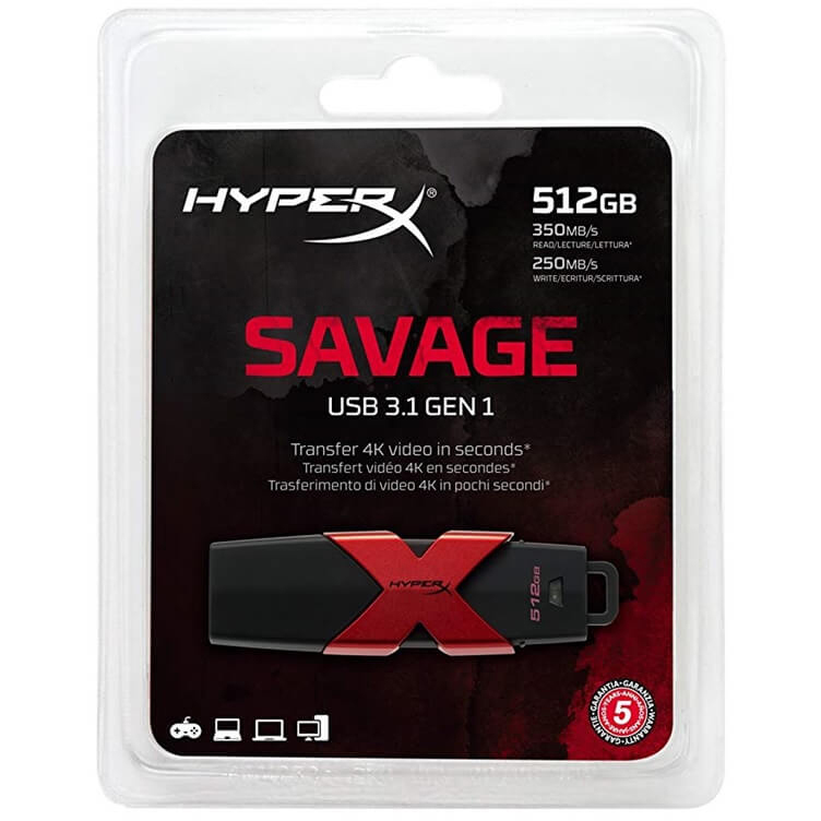 Original HyperX Savage 512GB USB 3.1 Flash Drive (HXS3/512GB)