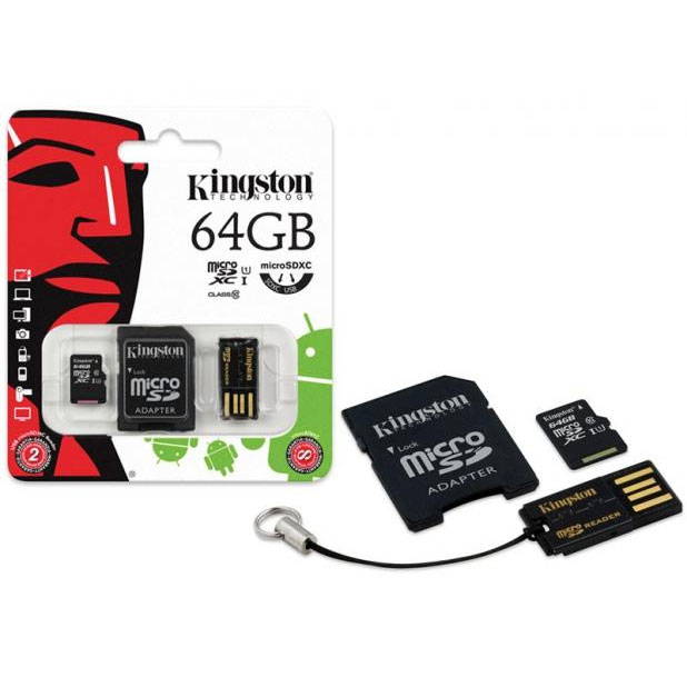 Original Kingston Technology Class 10 64GB MicroSDXC Memory Card (MBLY10G2/64GB)