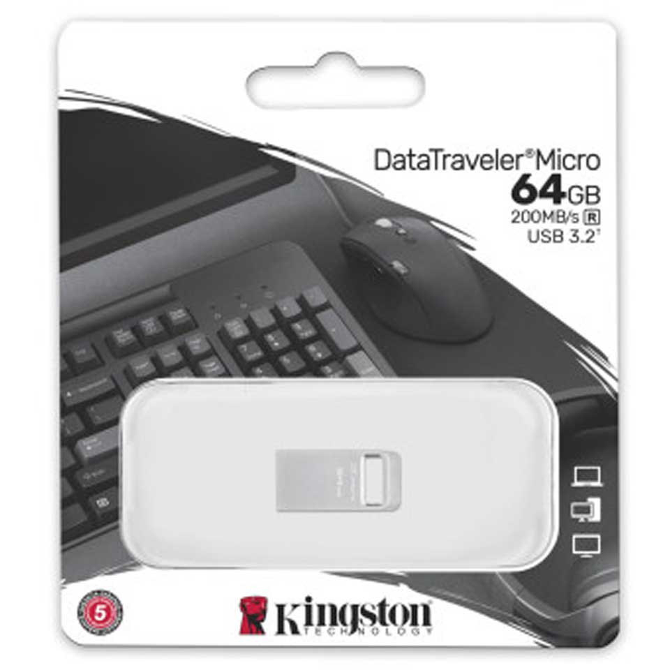 Original Kingston Technology Datatraveler 64Gb Micro Usb-A Flash Drive (DTMC3G2/64GB)