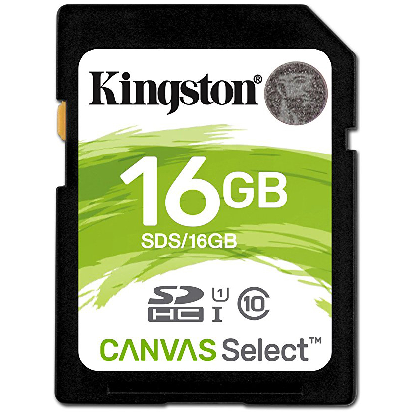 Original Kingston Canvas Select Class 10 16GB SD Memory Card (SDS/16GB)