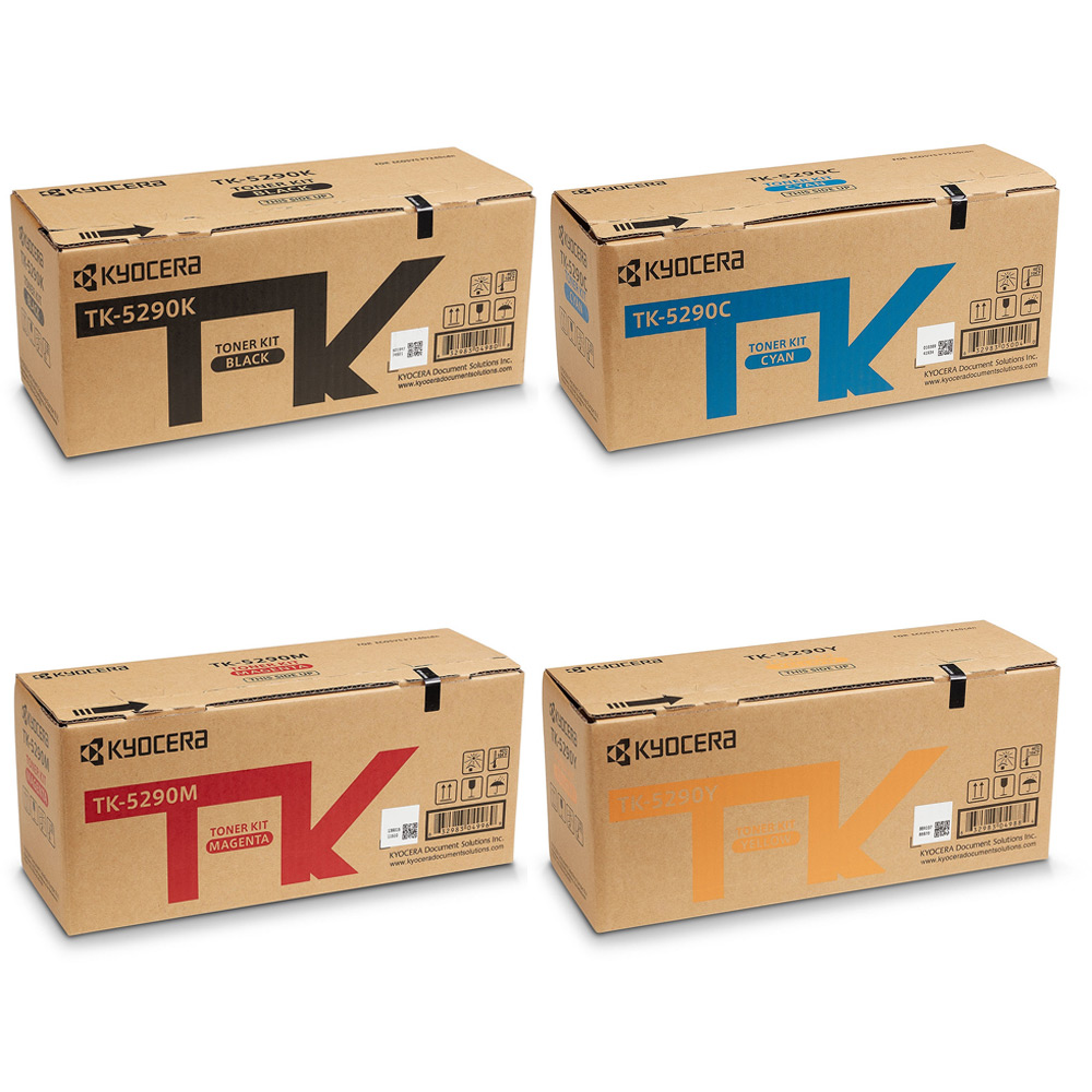 Original Kyocera TK-5290 CMYK Multipack Toner Cartridges (1T02TX0NL0/ 1T02TXCNL0/ 1T02TXBNL0/ 1T02TXANL0)