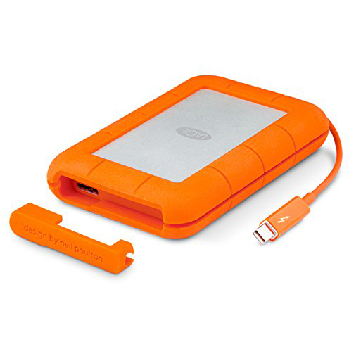 Original LaCie 500GB Orange Rugged Thunderbolt/USB 3.0 External Solid State Drive (STEZ500400)