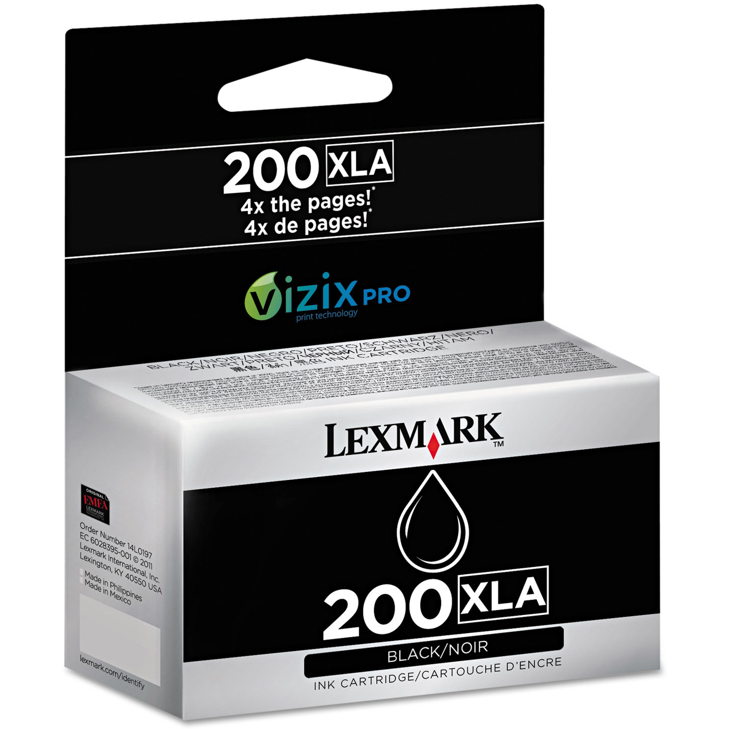 Original Lexmark 200XLA Black High Capacity Ink Cartridge (14L0197)