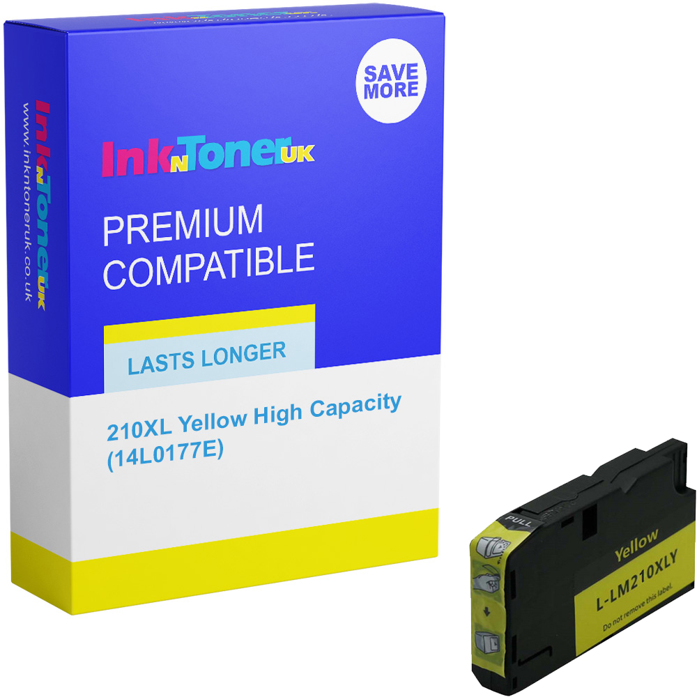 Premium Compatible Lexmark 210XL Yellow High Capacity Ink Cartridge (14L0177E)