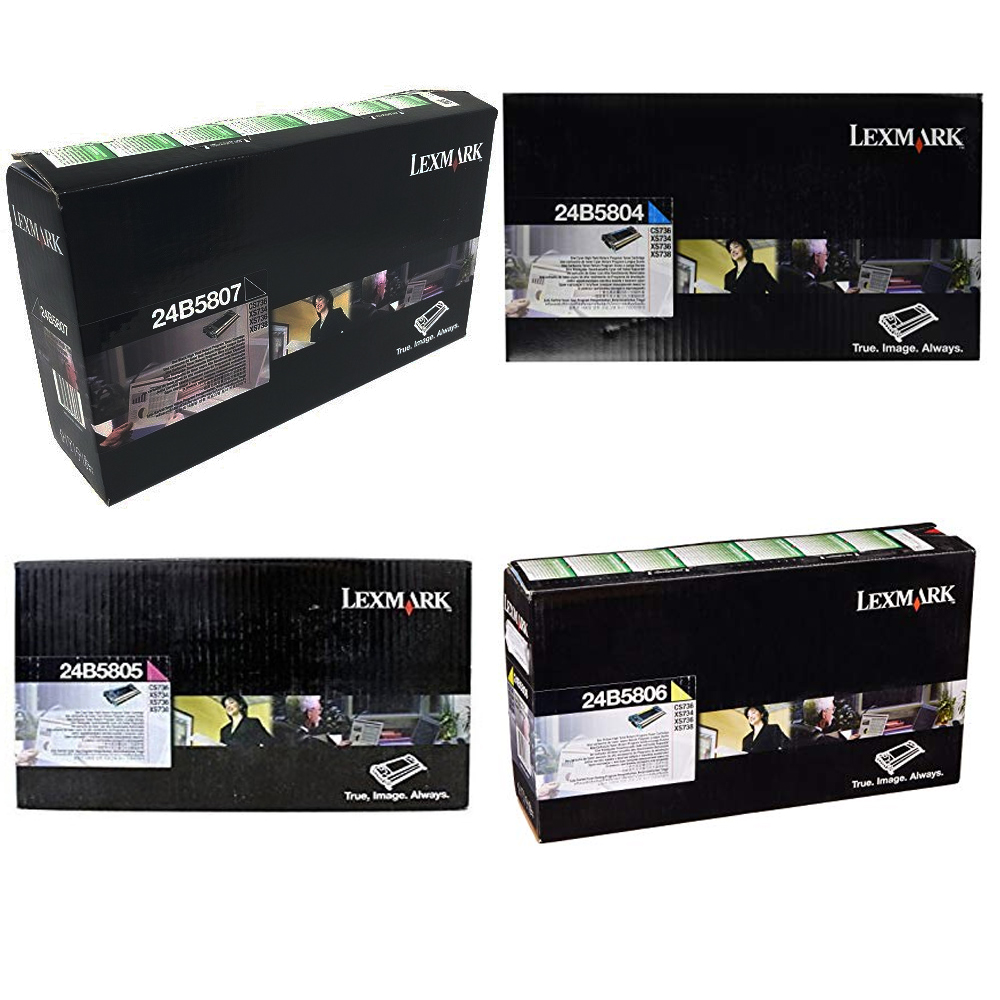 Original Lexmark 24B58 CMYK Multipack Toner Cartridges (24B5807/ 24B5804/ 24B5805/ 24B5806)