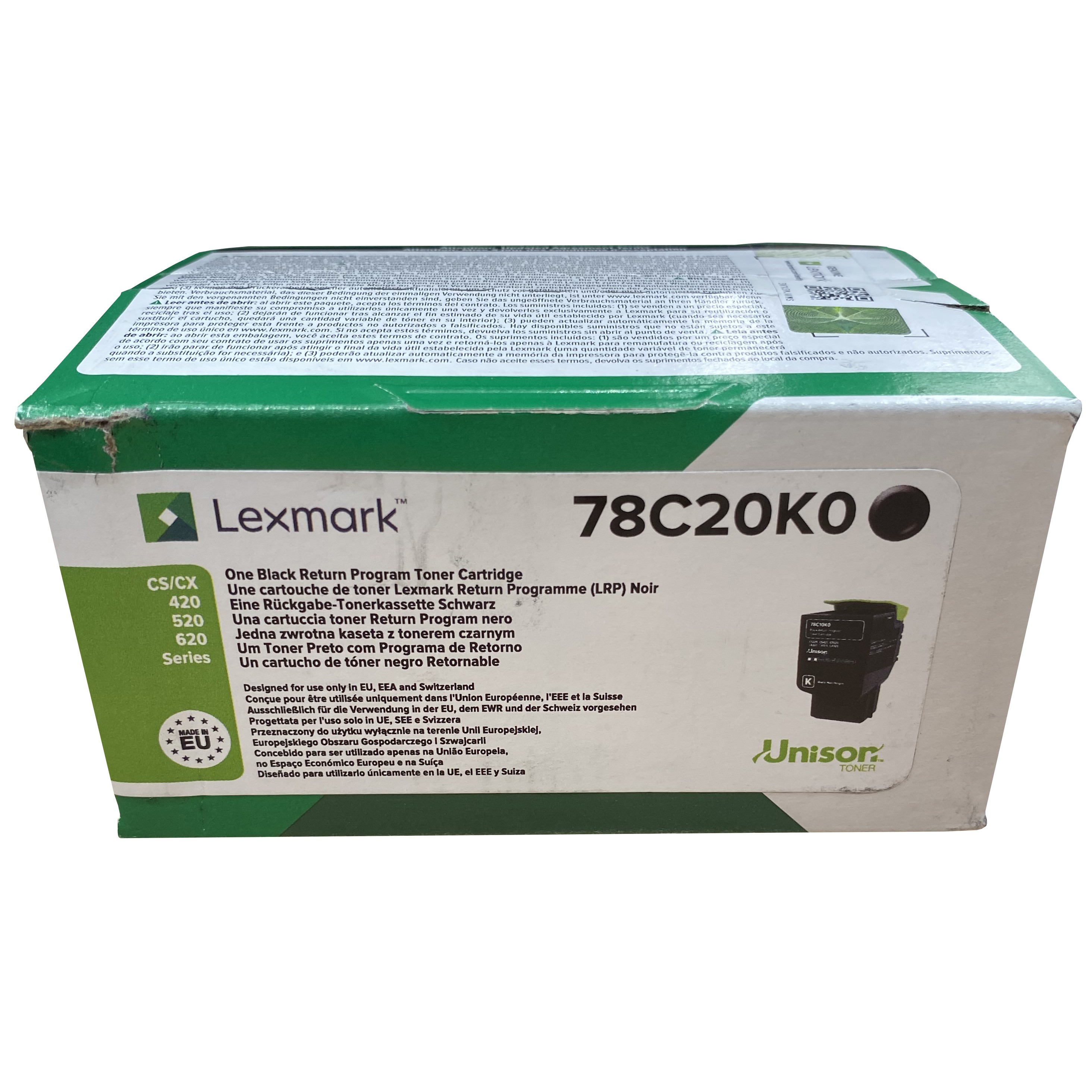 Original Lexmark 78C20K0 Black Toner Cartridge (78C20K0)