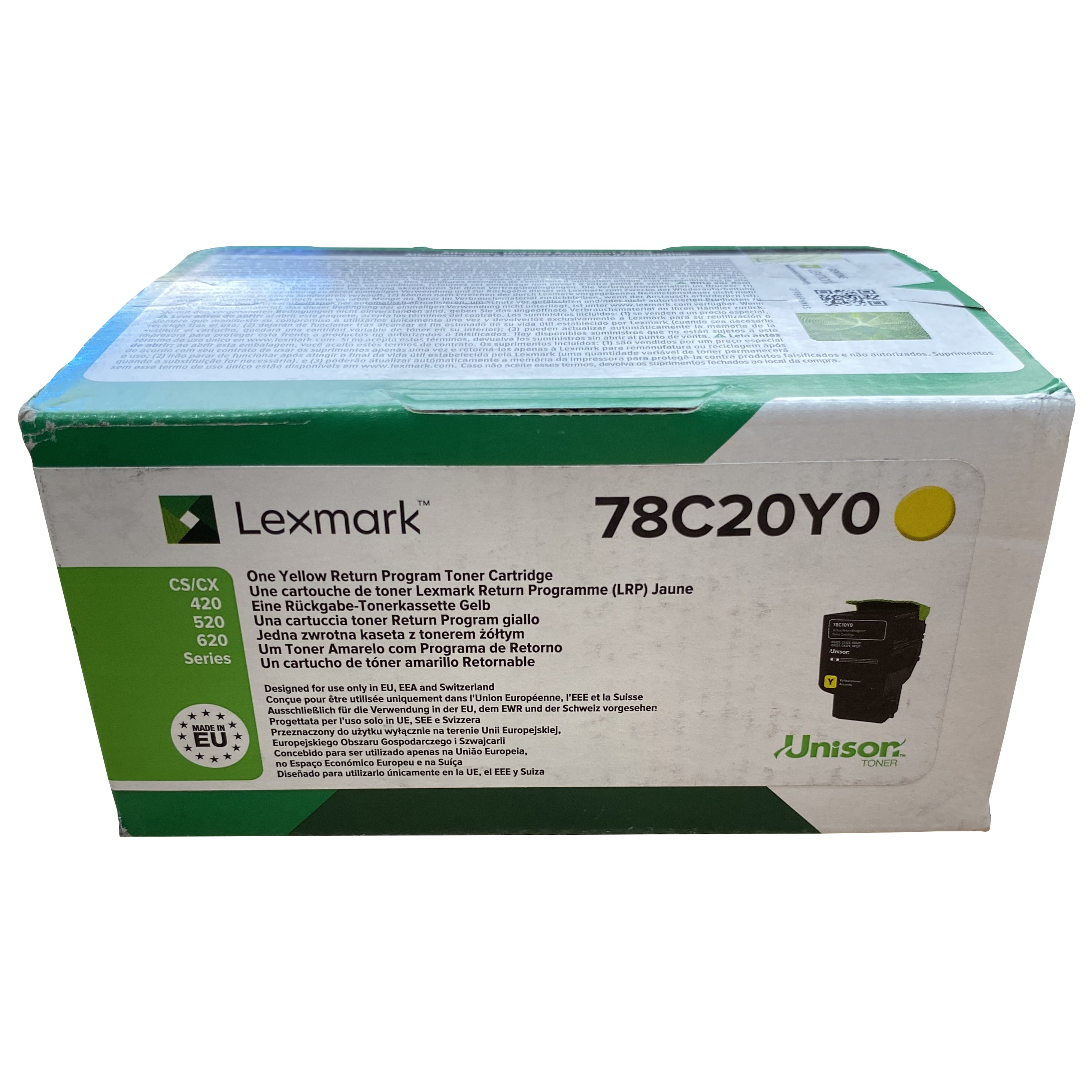 Original Lexmark 78C20Y0 Yellow Toner Cartridge (78C20Y0)