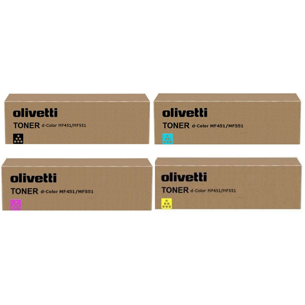 Original Olivetti B08 CMYK Multipack Toner Cartridges (B0818/ B0821/ B0820/ B0819)