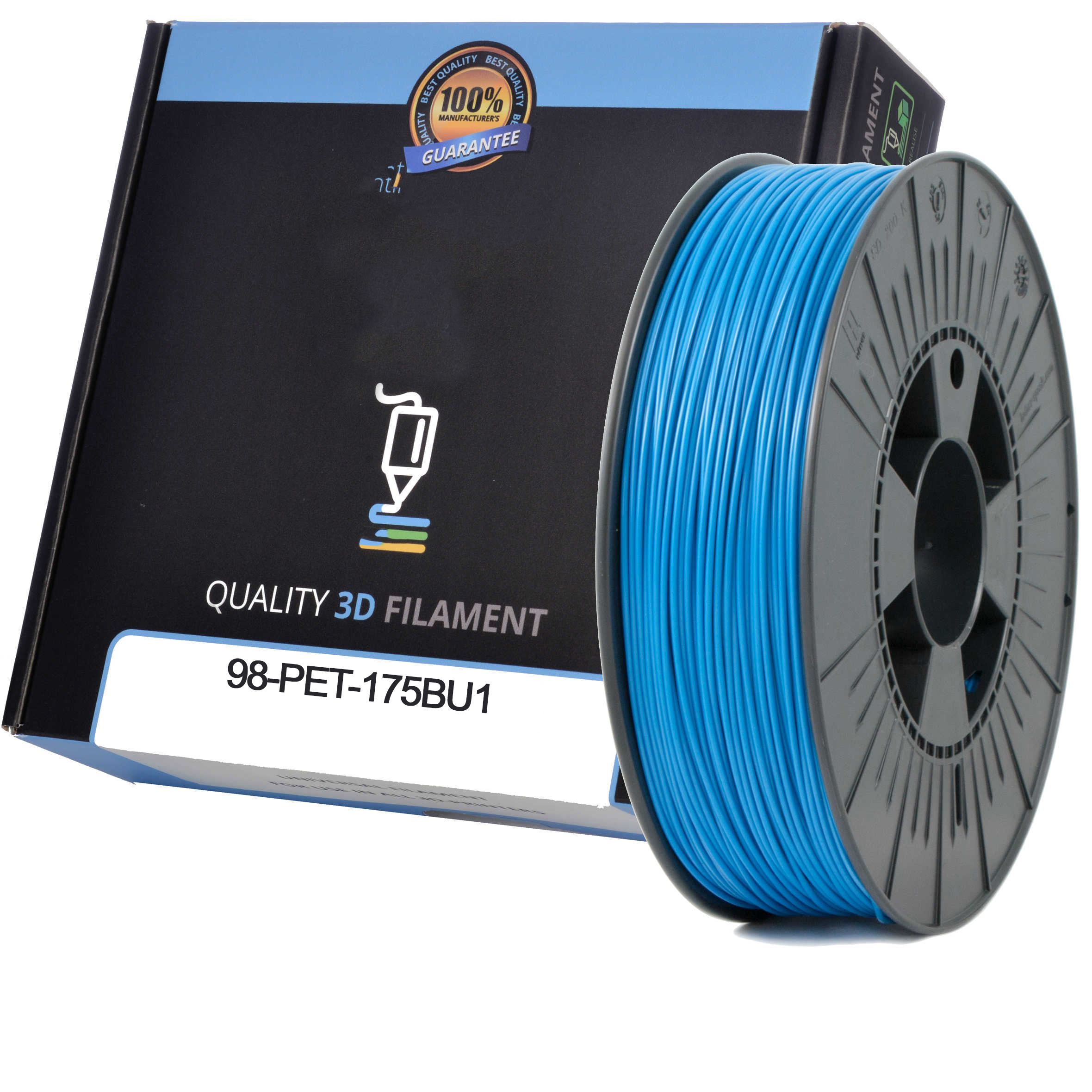 Premium Compatible PETG 1.75mm Sky Blue 0.5kg 3D Filament (98-PET-175BU1)