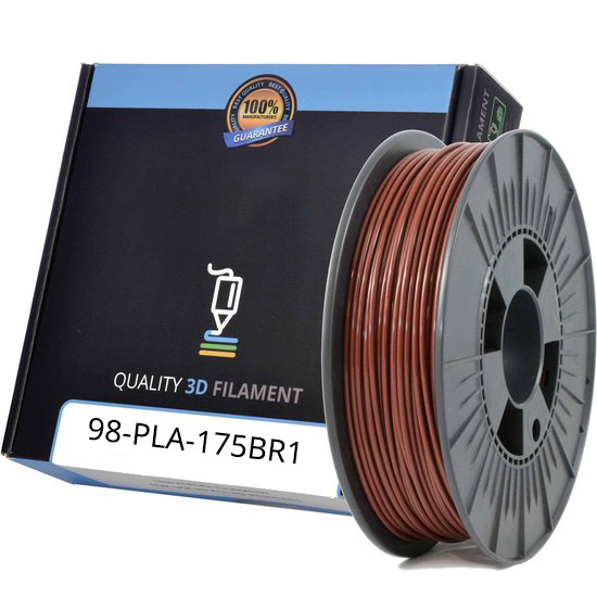 Premium Compatible PLA 1.75mm Brown 1kg 3D Filament (PLA175BR1)