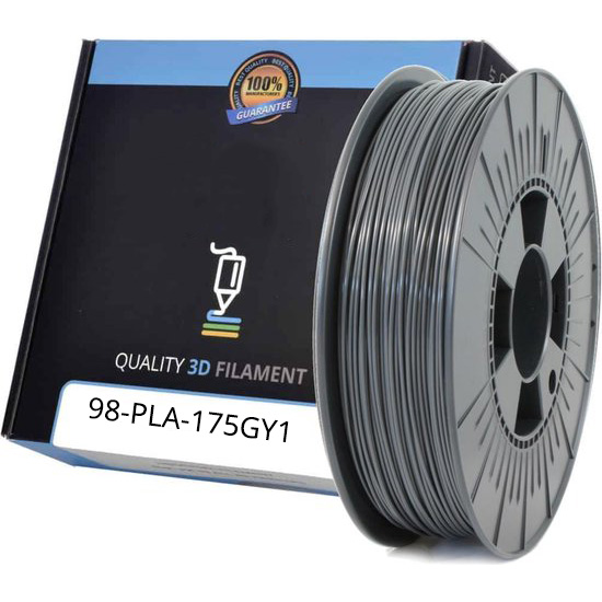 Premium Compatible PLA 1.75mm Iron Grey 1kg 3D Filament (PLA175GY1)