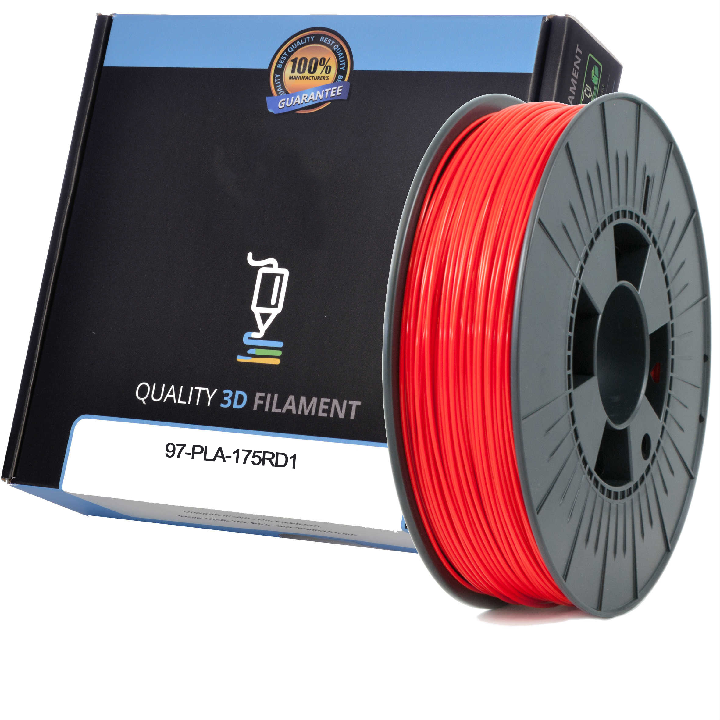 Premium Compatible PLA 1.75mm Red 1kg 3D Filament (97-PLA-175RD1)