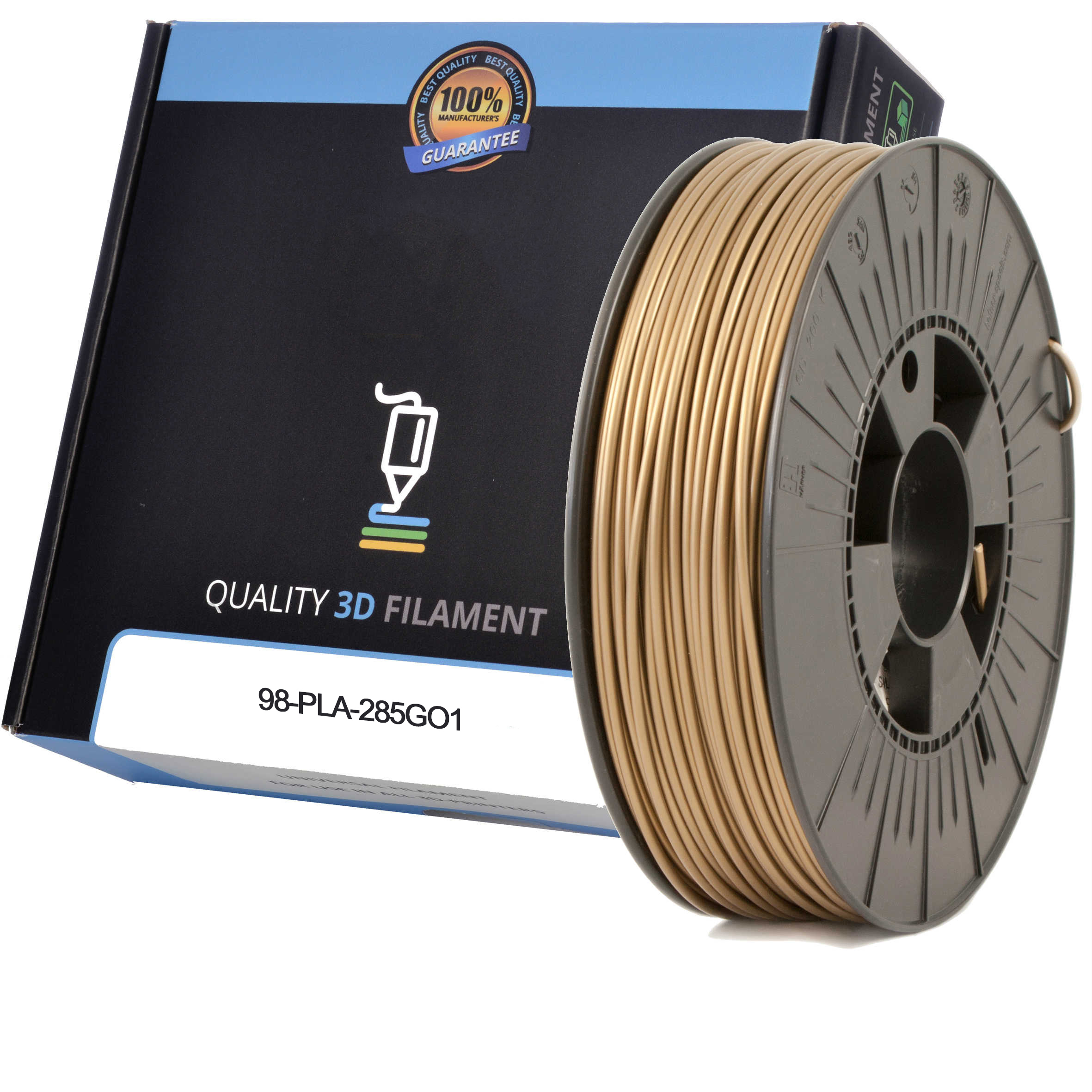Premium Compatible PLA 2.85mm Bronze Gold 0.5kg 3D Filament (98-PLA-285GO1)