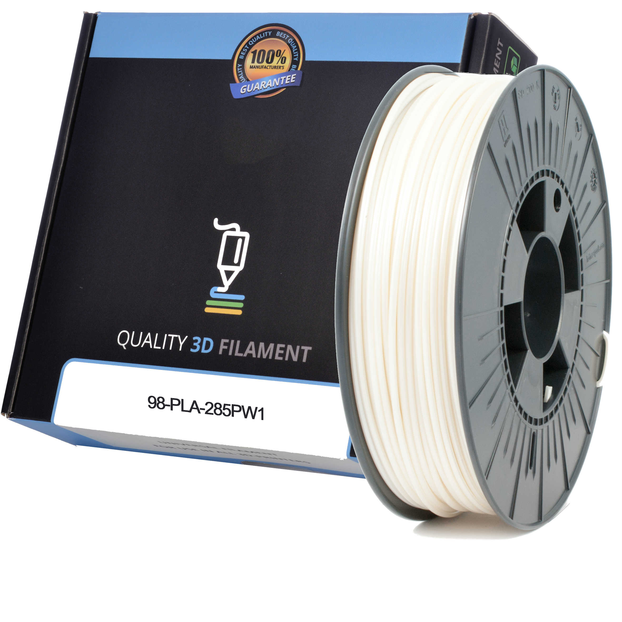 Premium Compatible PLA 2.85mm Pearl White 0.5kg 3D Filament (98-PLA-285PW1)