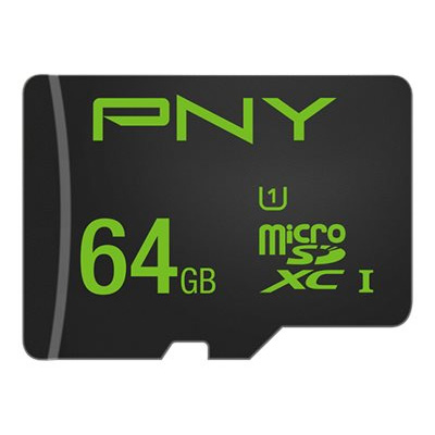 Original PNY High Performance Class 10 64GB MicroSDHC Memory Card (SDU64GHIGPER-1-EF)