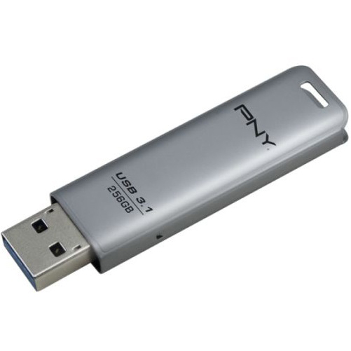 Original PNY Elite Steel 256GB USB 3.2 Flash Drive (FD256ESTEEL31G-EF)