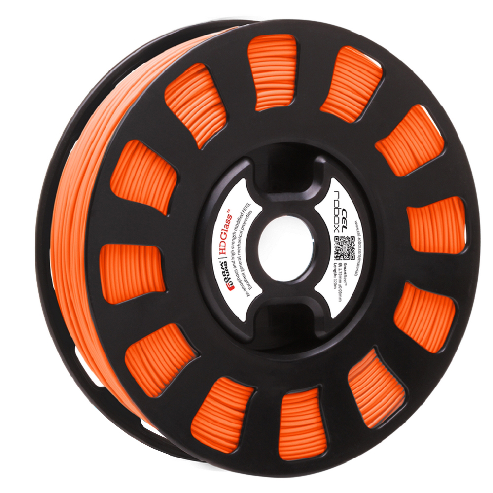 Original Robox PETG Fluorescent Orange Half Reel 0.4kg 1.75mm 3D Filament (RBX-PTG-FFFO1)