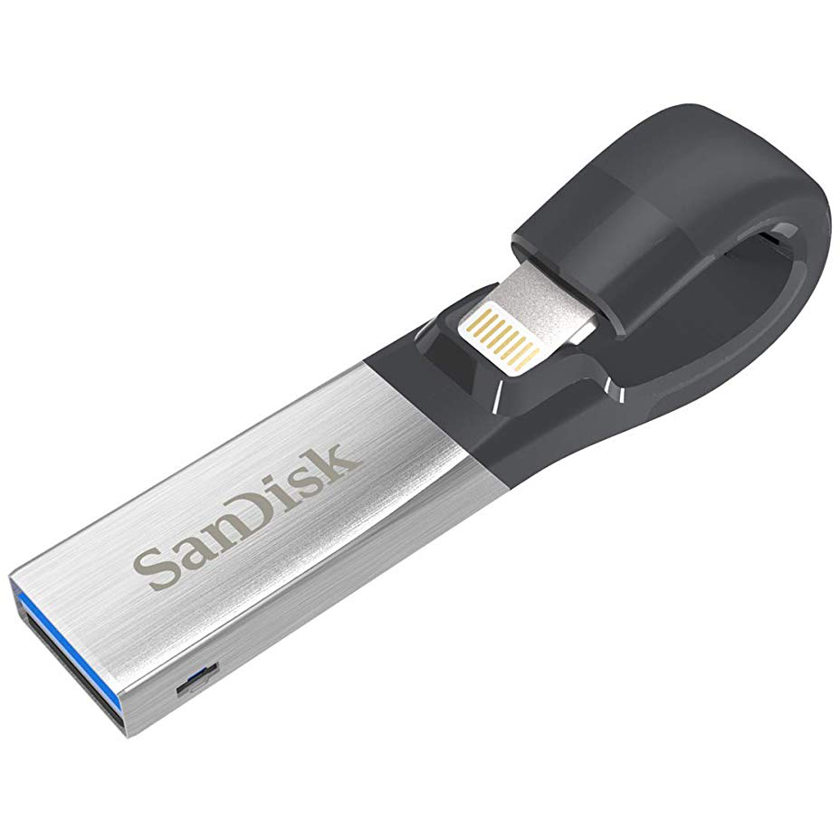 Original SanDisk iXpand 16GB Black USB 3.0 Flash Drive (SDIX30C016GGN6NN)